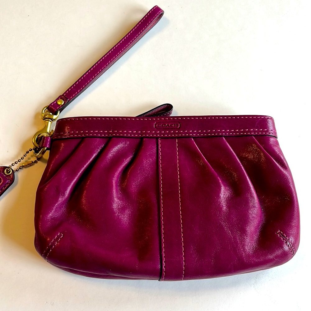 Coach magenta wristlet